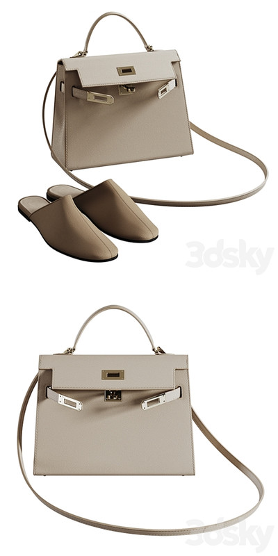 Hermes bag and mules